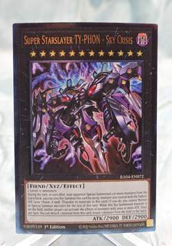 Yugioh Super Starslayer TY-PHON Sky Crysis RA04-EN072 Ultra Rare - LP - Image 1