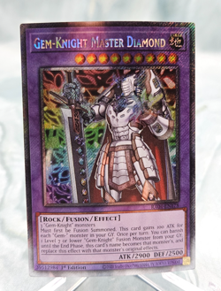 Yugioh Gem-Knight Master Diamond RA04-EN178 Platinum Secret Rare - NM - Image 1