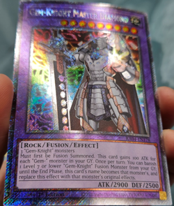 Yugioh Gem-Knight Master Diamond RA04-EN178 Platinum Secret Rare - NM - Image 3