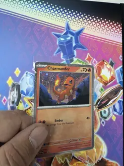 Pokemon TCG Charmander SVP047 HOLO SWIRL 151 Cosmos Holo Black Star Promo - Image 2