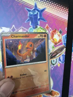 Pokemon TCG Charmander SVP047 HOLO SWIRL 151 Cosmos Holo Black Star Promo - Image 3