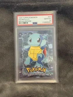 1999 TOPPS POKEMON THE MOVIE EDITION #E7 SQUIRTLE #7 PSA 10 - Image 1