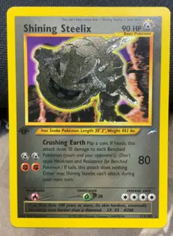 Shining Steelix Neo Destiny Holo FIRST EDITION - Pokemon TCG FOIL - Image 1
