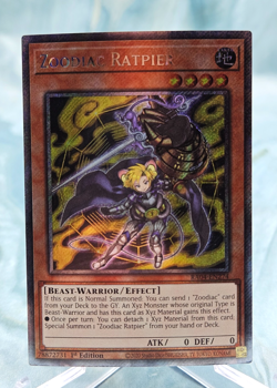 Yugioh Zoodiac Ratpier RA04-EN274 Platinum Secret Rare - NM - Image 1