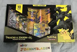 Pokemon Pikachu & Zekrom GX Tag Team Premium Collection GameStop EXCLUSIVE Box - Image 1