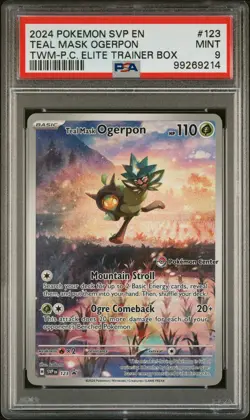 2024 POKEMON SVP EN-SV BLACK STAR PROMO #123 TEAL MASK OGERPON PSA 9 - Image 1
