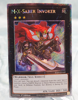 Yugioh M-X-Saber Invoker RA04-EN169 Platinum Secret Rare - NM - Image 1