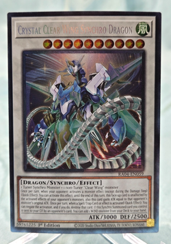Yugioh Crystal Clear Wing Synchro Dragon RA04-EN059 Collector Rare - NM - Image 1