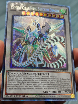 Yugioh Crystal Clear Wing Synchro Dragon RA04-EN059 Collector Rare - NM - Image 2