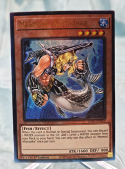 Yugioh Mermail Abysspike RA04-EN012 Prismatic Ultimate Rare - NM - Image 1