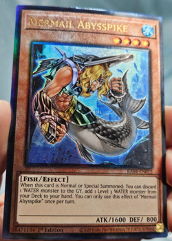 Yugioh Mermail Abysspike RA04-EN012 Prismatic Ultimate Rare - NM - Image 2