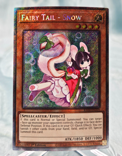 Yugioh Fairy Tail - Snow RA04-EN269 Platinum Secret Rare - NM - Image 1