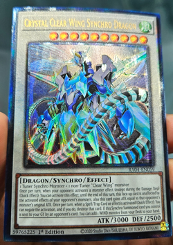 Yugioh Crystal Clear Wing Syncho Dragon RA04-EN059 Prismatic Ultimate Rare - NM - Image 2