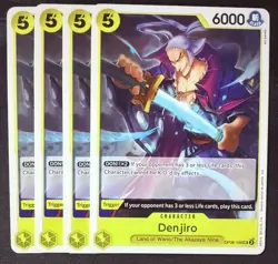 One Piece Card Game GREEN/YELLOW Yamato ST28 #OP06-109 Denjiro X4 English - Image 1