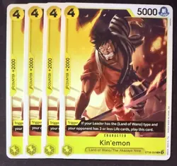 One Piece Card Game GREEN/YELLOW Yamato ST28 #ST28-003 Kin'emon X4 English - Image 1