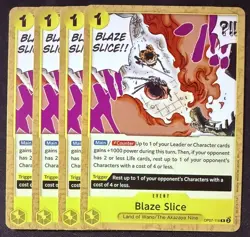 One Piece Card Game GREEN/YELLOW Yamato ST28 #OP07-116 Blaze Slice X4 English - Image 1