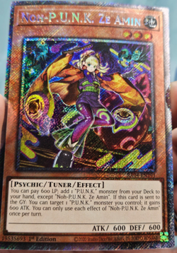 Yugioh NOH- P.U.N.K. Ze Amin RA04-EN293 Platinum Secret Rare - NM - Image 2