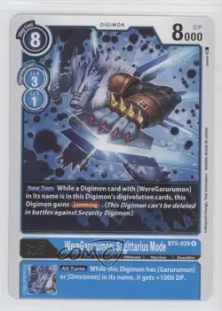 2021 Digimon Card Game - Battle of Omni Rare : Sagittarius Mode WereGarurumon - Image 1