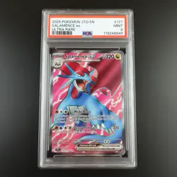 PSA 9 Salamence ex 177/159 Pokemon Journey Together Holo Graded Card - Image 1