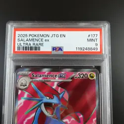 PSA 9 Salamence ex 177/159 Pokemon Journey Together Holo Graded Card - Image 2