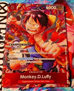 One Piece English Card Game Holo Championship Carte Luffy ST01-012 Fr NM 2024 - Image 1