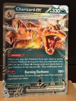 Pokemon TCG Charizard EX Jumbo Oversized Lenticular Promo Card 2025 SVP196 - Image 1