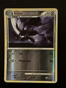 Scizor (7/90) - HS Undaunted, Rare Reverse Holo, 2010 Pokemon Card - Image 1