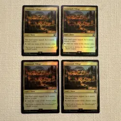 4x Crossroads Village Foil C0276 Final Fantasy MTG Magic the Gathering NM - Image 1