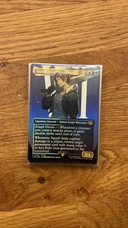 MTG Squall, SeeD Mercenary FOIL Borderless Final Fantasy FIN 0402 - Image 1