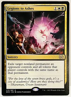 Legions to Ashes -MTG- The Brothers' War-#215- Regular-NM - Image 1