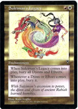 MTG Magic the Gathering Card - 3X Suleiman's Legacy - Visions - Rare X3 - Image 2