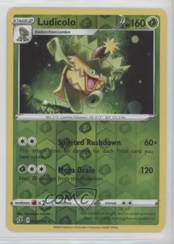 Ludicolo Reverse Foil Pokemon Sword & Shield Rebel Clash #009 - Image 1
