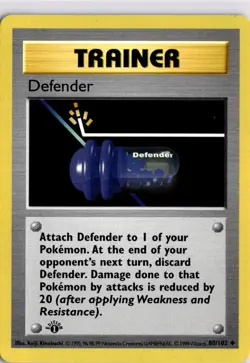 1999 Pokemon Base Set Defender 1st Edition 80/102 Trainer - Image 1
