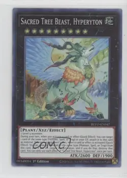 Sacred Tree Beast Hyperyton (SR) 1st Ed. YuGiOh Blazing Vortex #BLVO-EN047 - Image 1