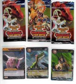 2009 UD Dinosaur King "Colossal Team Battle" 9 Card Sealed Booster Packs & FOILS - Image 1