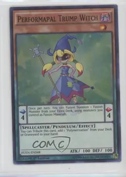 Super Rare - Perforapal Trump Witch 1st Ed. YuGiOh Fusion Enforcers #FUEN-EN048 - Image 1