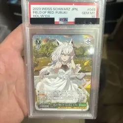 Weiss Schwarz FIELD OF RED FUBUKI PSA10 GEM MT HOL/W104 Card 10000 - Image 1