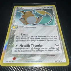 Pokemon TCG Raichu EX Holon Phantoms 15/110 Reverse Rare Holo Card - Image 1
