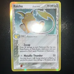Pokemon TCG Raichu EX Holon Phantoms 15/110 Reverse Rare Holo Card - Image 5