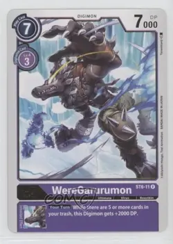 2021 Digimon Card Game - Starter Deck Venomous Violet Rare WereGarurumon #ST6-11 - Image 1