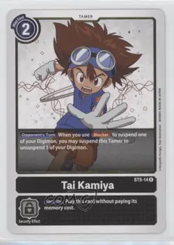 2021 Digimon Card Game - Starter Deck Machine Black Rare Tai Kamiya #ST5-14 - Image 1
