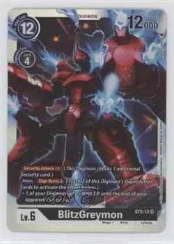 2021 Digimon Card Game - Starter Deck Machine Black Super Rare BlitzGreymon - Image 1