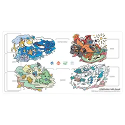 Pokemon Center Online Official limited Card Game Rubber Play Mat OTENKI TEAM new - Image 2