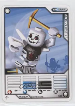 2011 Lego Ninjago - Masters of Spinjitzu Trading Card Game Bonezai #9 - Image 1