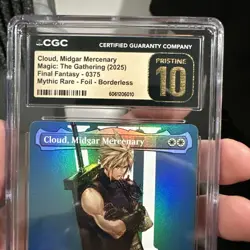 🗡 Cloud, Midgar Mercenary Borderless FOIL Final Fantasy MTG CGC Pristine 10 🔥 - Image 4