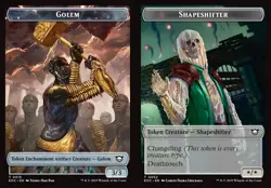 MTG Edge of Eternities *FOIL* TOKEN Golem (((#0013))) Shapeshifter #0002 - Image 1