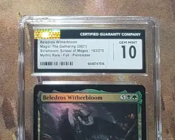 MTG Beledros Witherbloom #163 Prerelease Foil Strixhaven School of Mages CGC 10 - Image 2