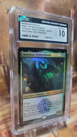 MTG Beledros Witherbloom #163 Prerelease Foil Strixhaven School of Mages CGC 10 - Image 3