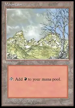 Mountain B - Light Play MTG Ice Age - Image 1