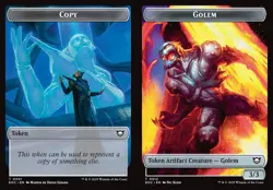 MTG Edge of Eternities *FOIL* TOKEN Copy #0001 Golem (((#0012))) - Image 1